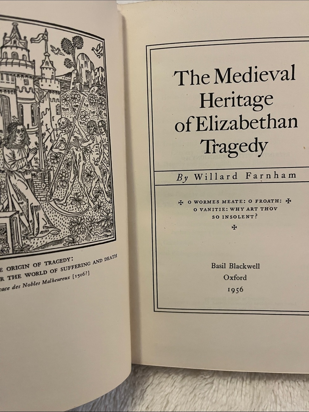 The Medieval Heritage of Elizabethan Tragedy 1956